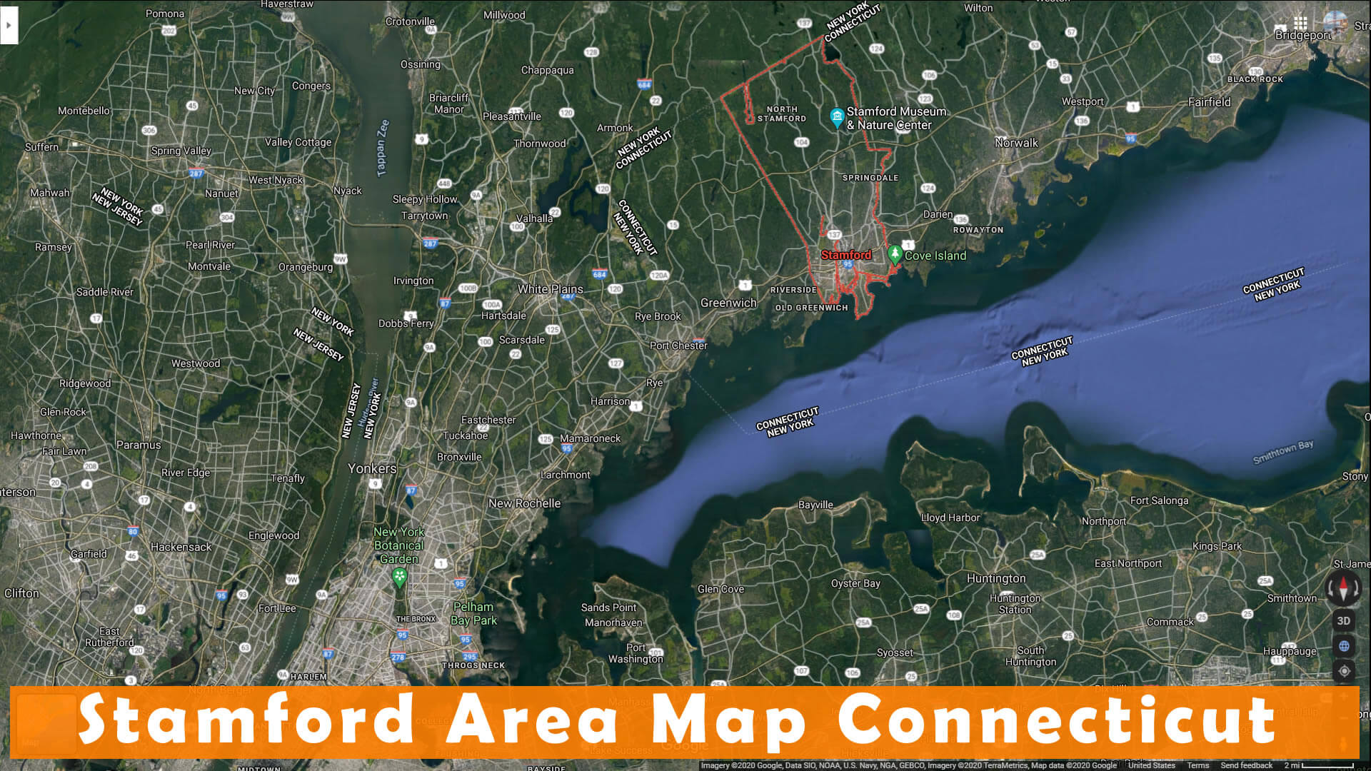 Stamford Area Map Connecticut